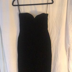 Vintage Black Velvet Gown